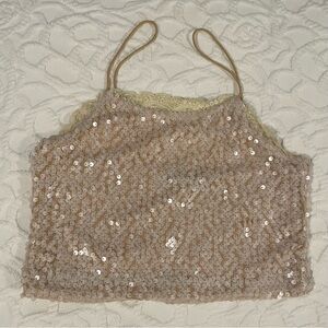 Motel Rocks Sequin Lace Top